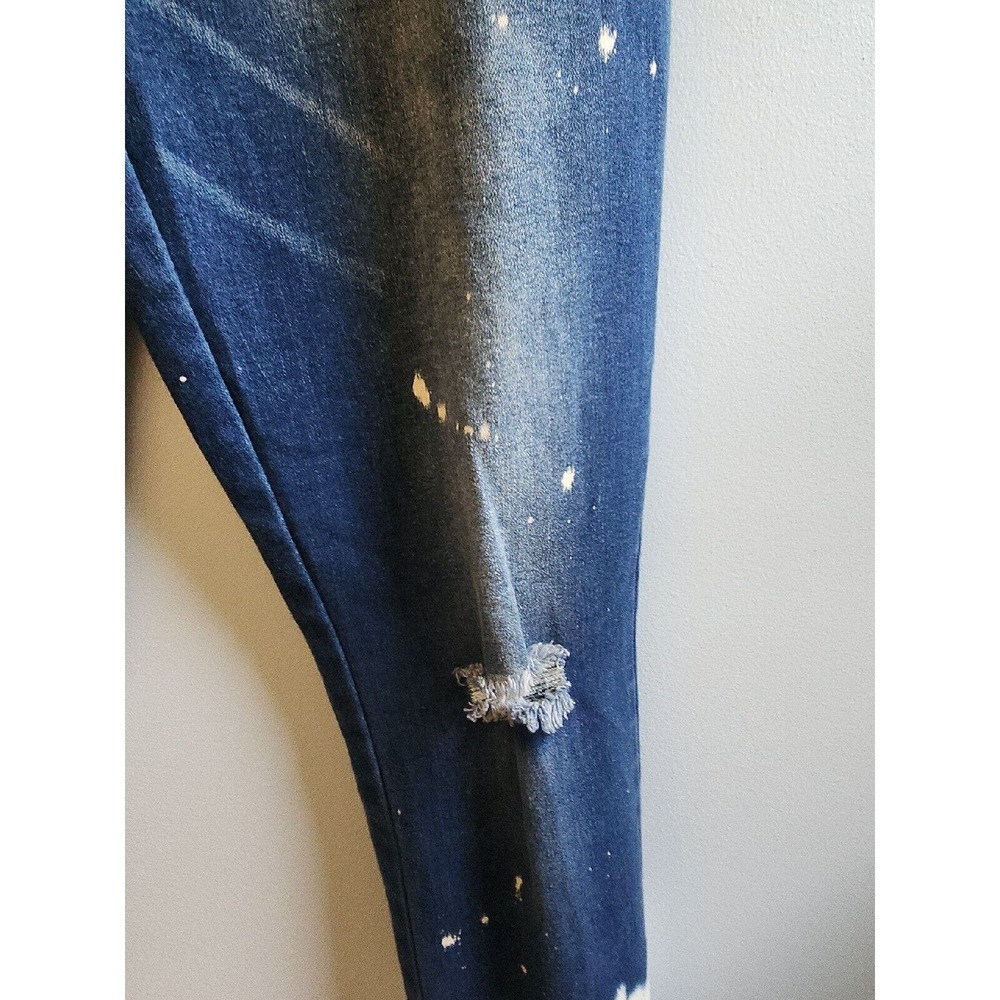 NWT Shane Justin unisex jeans Distressed Bleach Splatter Dipped - Picture 5 of 6
